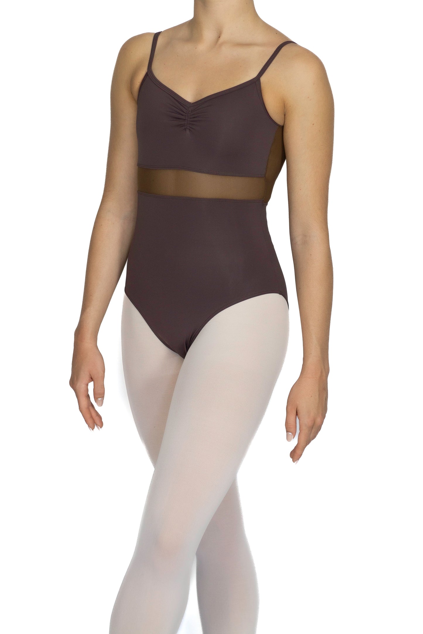 Jete V-neck Camisole  Mesh Leotard - Womans Dancewear